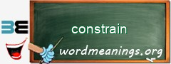 WordMeaning blackboard for constrain